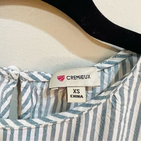 Cremieux Womens green striped short sleeve top size XS small - Picture 5 of 8